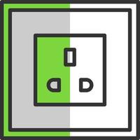 Power Socket Vector Icon Design