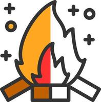 Bonfire Vector Icon Design