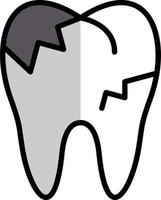 diseño de icono de vector de dientes cariados