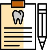 diseño de icono de vector de informe dental