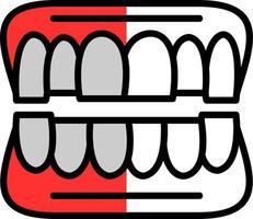 diseño de icono de vector de dentadura postiza