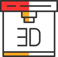 diseño de icono de vector de impresora 3d