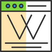 diseño de icono de vector wiki