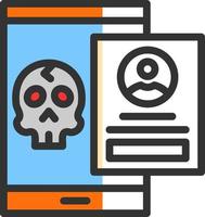 diseño de icono de vector de cuenta hackeada