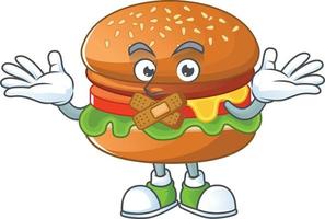 A cartoon character of hamburger vector