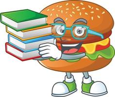 un dibujos animados personaje de hamburguesa vector