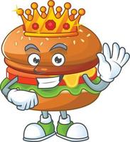 un dibujos animados personaje de hamburguesa vector