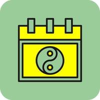 Chinese Calendar Vector Icon Design