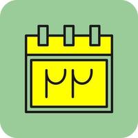 Persian Calendar Vector Icon Design