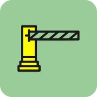 Parking Barrier Vector Icon Design