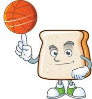 A cartoon character of slice of bread vector