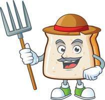 A cartoon character of slice of bread vector