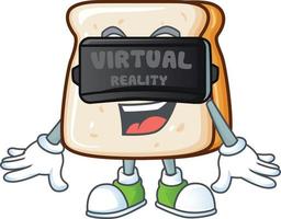 A cartoon character of slice of bread vector