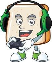 A cartoon character of slice of bread vector