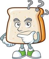 A cartoon character of slice of bread vector