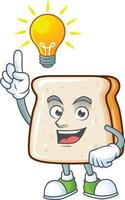 A cartoon character of slice of bread vector