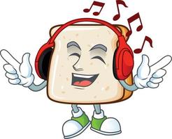 A cartoon character of slice of bread vector