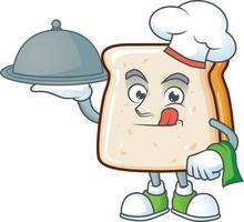 A cartoon character of slice of bread vector