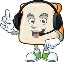 A cartoon character of slice of bread vector