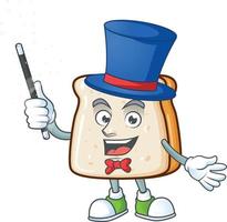 A cartoon character of slice of bread vector