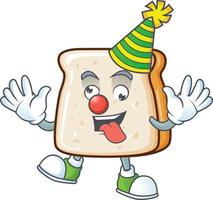 A cartoon character of slice of bread vector