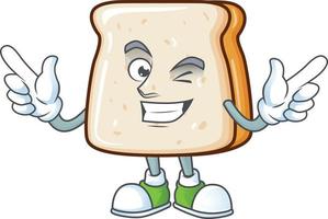 A cartoon character of slice of bread vector