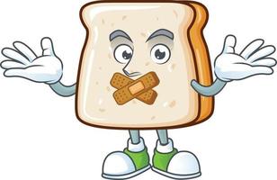 A cartoon character of slice of bread vector