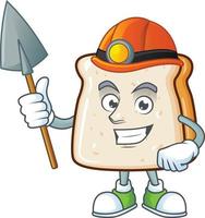 A cartoon character of slice of bread vector