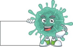 A cartoon character of coronaviruses vector