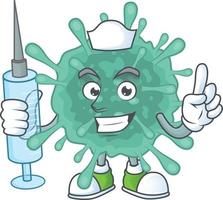 A cartoon character of coronaviruses vector