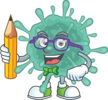 A cartoon character of coronaviruses vector