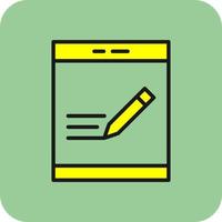 Pen Tablet Vector Icon Design