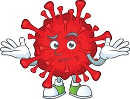 A cartoon character of dangerous coronaviruses vector