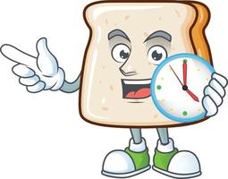 A cartoon character of slice of bread vector