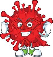 A cartoon character of dangerous coronaviruses vector