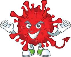 A cartoon character of dangerous coronaviruses vector