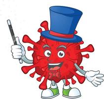 A cartoon character of dangerous coronaviruses vector