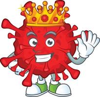 A cartoon character of dangerous coronaviruses vector