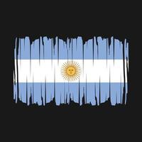 ilustración de vector de pincel de bandera argentina