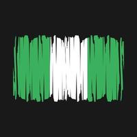 ilustración de vector de pincel de bandera de nigeria