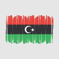 Libya Flag Brush Vector Illustration