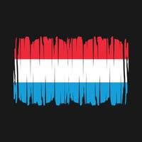 Luxembourg Flag Brush Vector Illustration