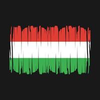 Hungary Flag Brush Vector Illustration