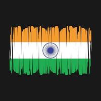 Ilustración de vector de pincel de bandera de India