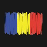 Romania Flag Brush Vector Illustration