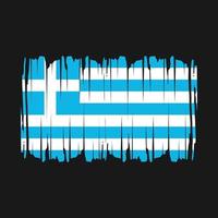 Greece Flag Brush Vector Illustration