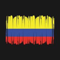 Colombia Flag Brush Vector Illustration