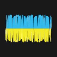 Ilustración de vector de pincel de bandera de ucrania