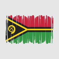 Vanuatu Flag Brush Vector Illustration