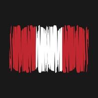 Peru Flag Brush Vector Illustration